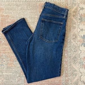 Gap dark wash cheeky straight high rise jeans